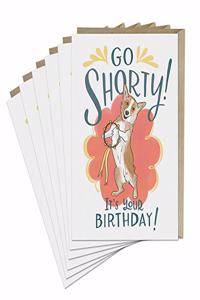 6-Pack Em & Friends Go Shorty Corgi Dog Card