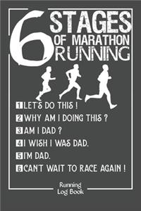 6 Stages of Marathon Running Log Book