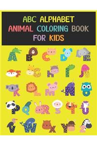 Abc Alphabet Animal Coloring Book For Kids