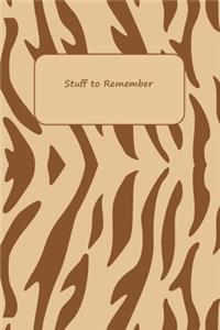 Stuff to Remember