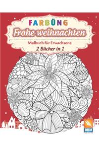 Färbung - Frohe weihnachten - 2 Bücher in 1