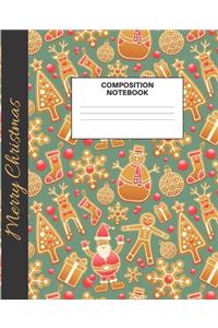 Merry Christmas Composition Notebook