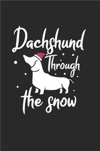 Christmas Dachschund Snow Notebook