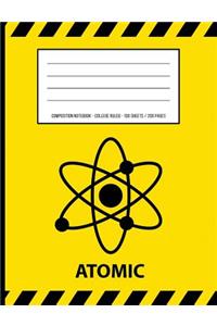 Atomic Warning Periodic Table Chemistry Composition Notebook