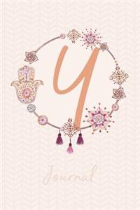 Beautiful Bohemian Style Journal with Initial