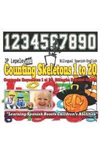 Counting Skeletons 1 to 20. Bilingual Spanish-English