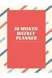 16 Month Weekly Planner