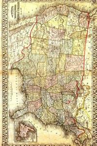 Antique United States of America USA Map Journal