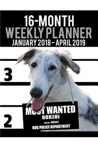 2018-2019 Weekly Planner - Most Wanted Borzoi