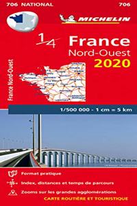 Northwestern France - Michelin National Map 706