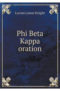 Phi Beta Kappa Oration