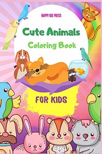 Cute Animals Coloring Book for Kids