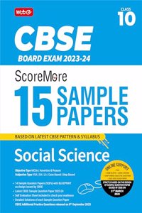 MTG CBSE ScoreMore 15 Sample Question Papers Class 10 Social-Science Book For 2024 Board Exam