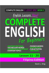 English Lessons Now! Complete English For Beginners Lesson 11 - 20 Filipino Edition