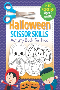 Halloween Scissor Skills Activity Book for Kids