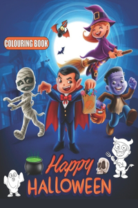Happy halloween colouring book