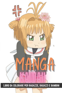 Manga Kawaii Libro da colorare per ragazze, ragazzi e bambini