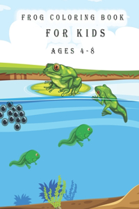frog coloring book for kids ages 4-8