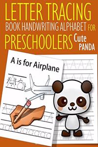 Letter Tracing Book Handwriting Alphabet for Preschoolers Cute Panda