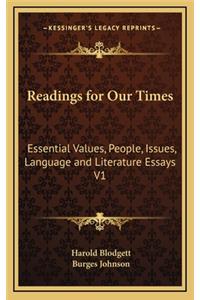 Readings for Our Times