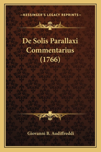 De Solis Parallaxi Commentarius (1766)