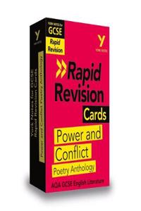 York Notes for AQA GCSE (9-1) Rapid Revision Cards: Power and Conflict AQA Poetry Anthology - catch up, revise and be ready for the 2025 and 2026 exams