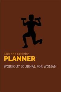 Diet and Exercise Plannner Workout Journal For Woman