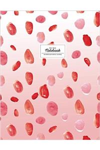 Dot Grid Notebook - Watercolor Spots Journal: Red Pink Softcover, Large (Watercolor Notebook)