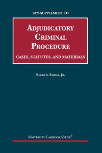 Adjudicatory Criminal Procedure, 2020 Supplement