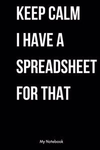 Keep Calm I Have A Spreadsheet For That