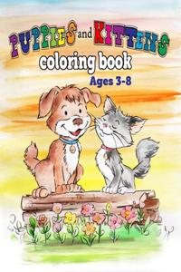 puppies and kittens coloring book