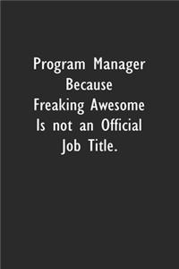Program Manager Because Freaking Awesome is not an Official Job Title