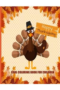 Cool Coloring Book For Children Happy Thanksgiving