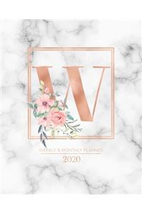 Weekly & Monthly Planner 2020 W