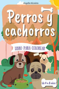 Perros y cachorros Libro para colorear