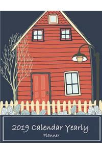 2019 Calendar Yearly Planner: Yearly Calendar Book. Monthly, Yearly Calendar Planner, Daily Weekly Monthly Planner, Organizer, Agenda, 242 Pages Large 8.5