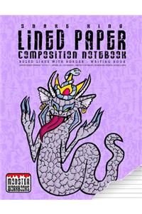 Snake King - Lined Paper Composition Notebook