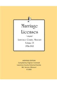 Lawrence County Missouri Marriages 1936-1943