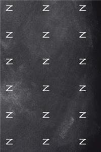 Monogram Z Pattern 2019 Daily Planner Monogram Z Chalkboard 384 Pages
