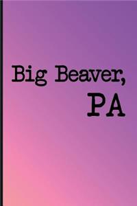 Unique Bucket List Ideas Big Beaver, Pa: Funny Name of a Town in Pennsylvania Daily Planner Diary Journal Book to Write Your Best Vacation Spots in the World