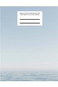 Horizon Notebook Journal, Diary and Sketch Book with Blank Pages (8.5 x 11) (Texture Notebook)