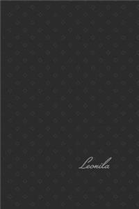 Black Lined Journal in Diamonds by Leonila