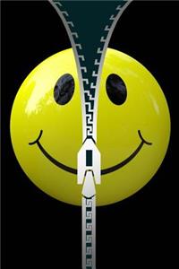 Unzipped Yellow Happy Face Journal