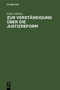 Zur Verständigung Über Die Justizreform