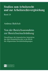 Von Der Bereichsausnahme Zur Bereichseinschraenkung