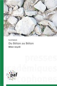 Du Béton Au Béton