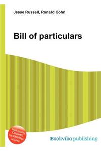 Bill of Particulars