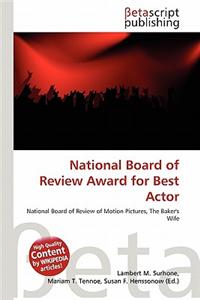National Board of Review Award for Best Actor