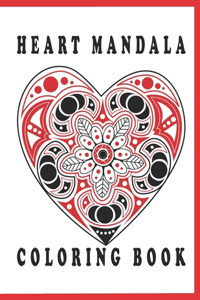 heart mandala coloring book: Heart and Love mandala Coloring Book