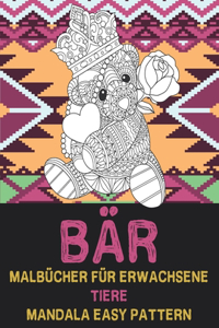 Malbücher für Erwachsene - Mandala Easy Pattern - Tiere - Bär